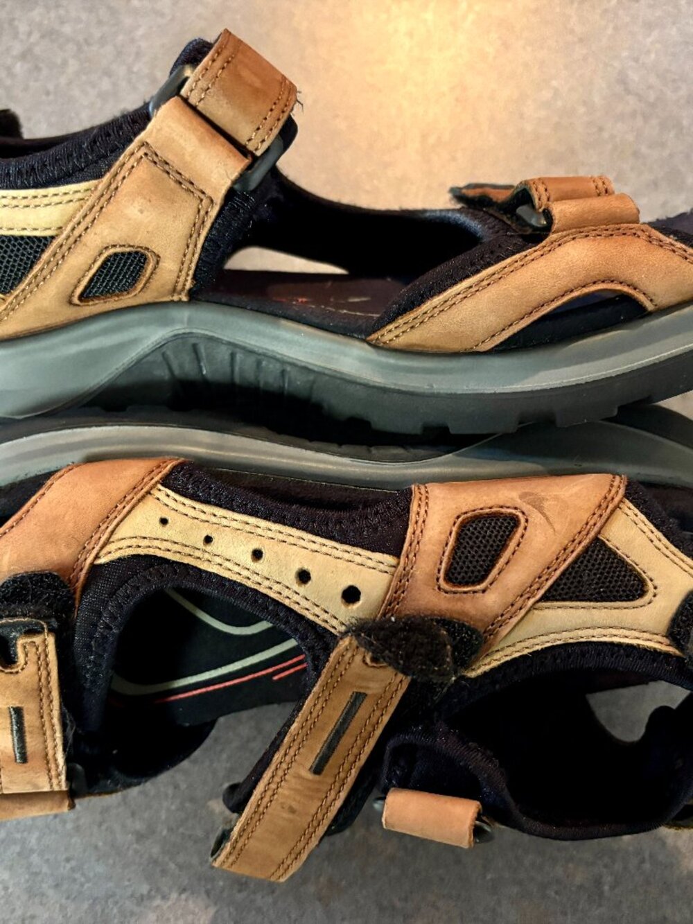 ~~ECCO Yucatan Sandals 39 Women's (US 8) Brown Leather Hiking Sport Outdoor